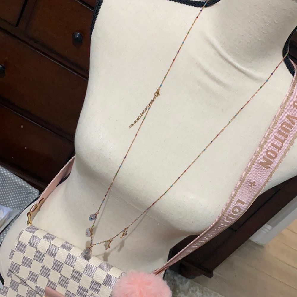 Stainless color ball necklace